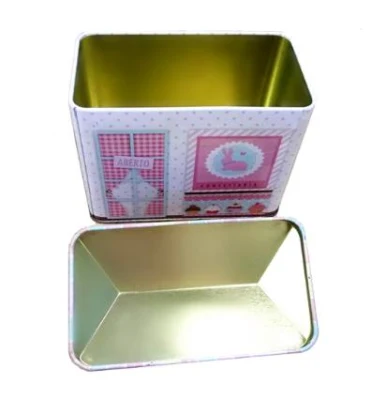 Caja de lata de regalo de caramelo con forma de casa de nuevo estilo